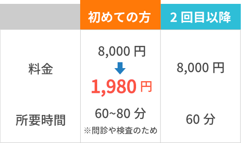 整体の料金表